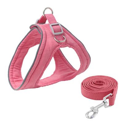 China New Padded Thoughtful Pet Chest Strap Dog Harness And Leash Set for sale