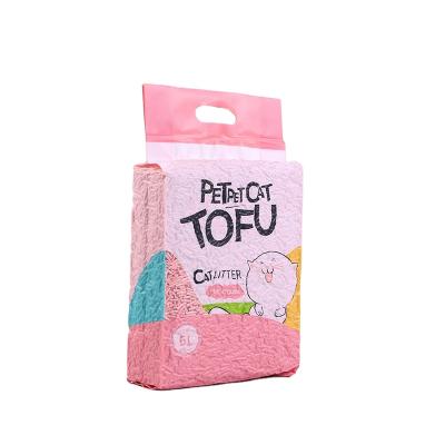 China Pet Products OEM Factory 6L Cat Litter Door Lock Natural Tofu 2021 Strong Viable Tofu for sale