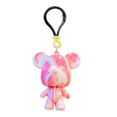 China Europe Fluid Painting Bear Crafts  Fluid Bear Keychain Violent Bear Keychain for sale