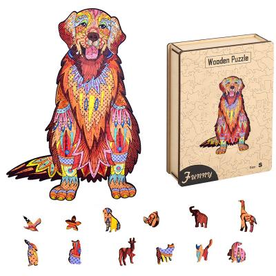 China DIY Practice Factory Wholesale A5 A4 A3 Custom Colorful 3d puzzle for adults Wooden Puzzle animal  3d wooden puzzle for sale