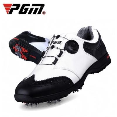 China Comfortable Golf Men's EVA Pgm Golf Mens Shoes Buckle Button Shoes Waterproof Genuine Leather Sneakers Spikes Nails Non-slip Shoes for sale