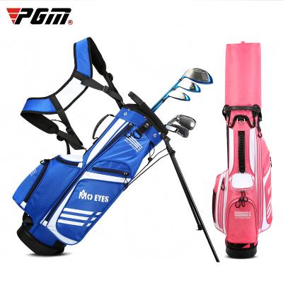 China PGM Pocket Kids Boys Girls Standard Ultra Light Nylon Golf Bag Large Capacity Bracket Ball Pack in 2 Colors Can Hold 3 Clubs for sale