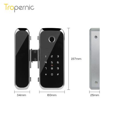 China Cerradura Inteligente Zinc Alloy Waterproof Home App Panel Smart Lock Amazone Hotsell Alexa Fingerprint Electronic Glass Ttlock for sale