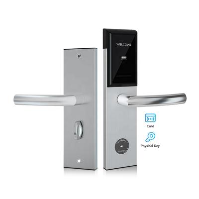 China Guangdong-hyh home smart hardware lock office apartments hotel key card hotel smart door lock with management software system for sale