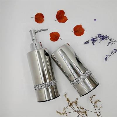 China Wholesale viable stainless steel bathroom accessory set soap dispenser and toothbrush holder/shampoo/lotion pump dispenser for sale