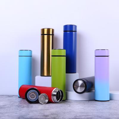 China Viable Customized Designs Dual Wall Temperature Display 500ml LED Thermos Vacuum Flask Smart 304 Stainless Steel Water Bottle for sale