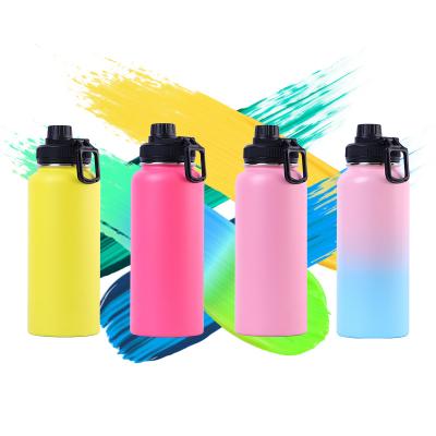 China Sustainable Waterbottles Metal Wide Mouth Sport Bottle Insulated Double Wall 304 Stainless Steel Water Bottle With Custom Logo for sale