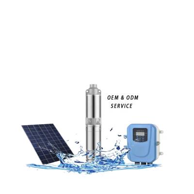 China 750W Solar Pump 750W Solar Borehole Drinking Water Treatment AQUAROLLO Screw Water Submersible Solar Pumps for sale