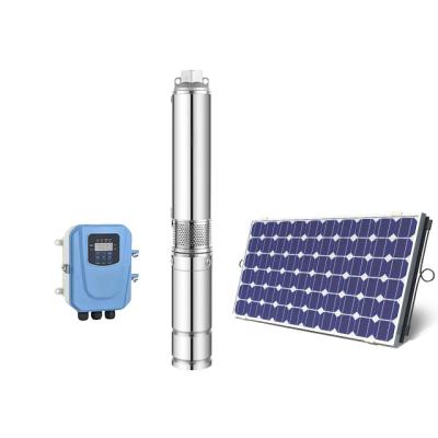 China Brushless Irrigation And Agriculture DC Solar Water Pump With Panel Heater Swimming Solar Pump for sale