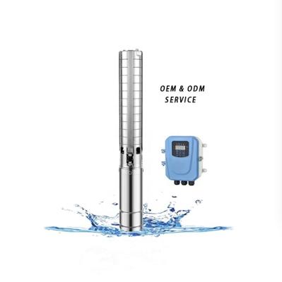 China High efficiency 1500W 135M backup head energy submersible pump deep well solar system for solar pump ss impeller pump for sale