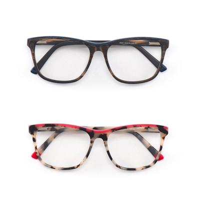 China Fashion mix colors bio acetate rectangle eyebrow glass frames women marcos de anteojos de gafas de para du mujer y de hombre bezel red italian eye for sale