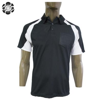 China Anti-pilling 2019 Popular Style Men's Casual Custom Cut And Sew Black Color Polo Shirts for sale