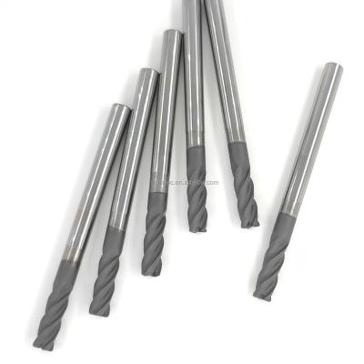 China Carbide Milling Machine Cutting Tools VSN 4 Flute Diamond Coated Solid Endmills Carbide Endmill For Machining Graphite End Mill Carbide for sale