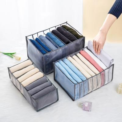 China Hot Selling Viable Nylon Storage Box Amazon Underwear Storage Box Closet Foldable Underwear Organizer for sale