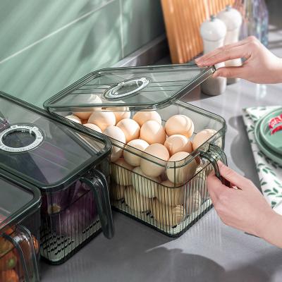 China 2022 CLASSIC Hot Selling Fruit Plastic Storage Box Kitchen Storage Box Refrigerator Vegetables Large Capacity for sale