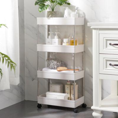 China Factory Wholesale Kitchen Storage Shelf Bathroom Plastic Viable Storage Rack Removable Car for sale