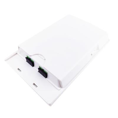 China Plastic Fiber Optic Faceplate Socket Panel for FTTH and Installation in White 2 Cores for sale