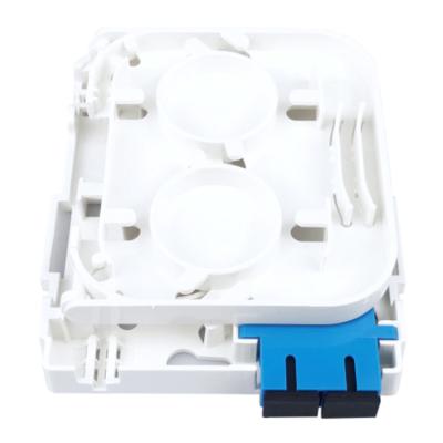 China 2 Cores Plastic Fiber Optic Face Plate Socket Panel SC Connector Type for sale