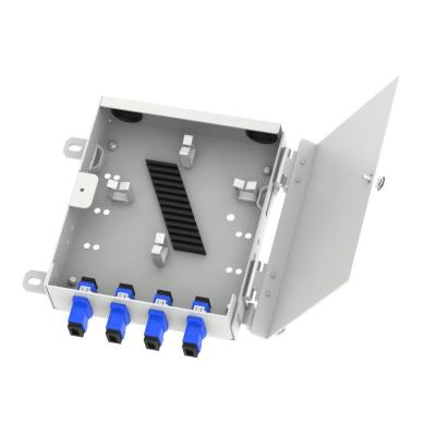 China FTTX Network ODN Metal Mini Fiber Optic FTTH Terminal Box 8 Core Distribution with LC and SC Connectors for sale