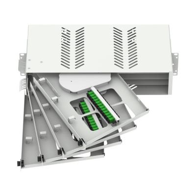 China 19 Inch Fiber Optic Patch Panel Sub ODF with SC LC Connectors and Cold Rolled Steel for sale