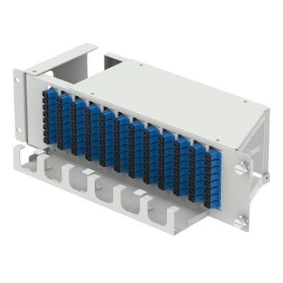 China 5 Time Gray 96cores 19 polegadas Flip down Fiber Optic Patchpanel para equipamentos ópticos à venda