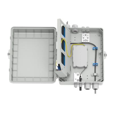 China Gray 4 Port Fiber Optic Distribution Box IP65 Waterproof for Outdoor in Network Model for sale