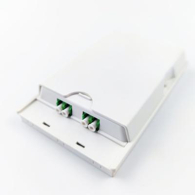 China 132*83*25 ABS PC 2 núcleos LC APC Fibra óptica panel de conexión para equipos ópticos en venta