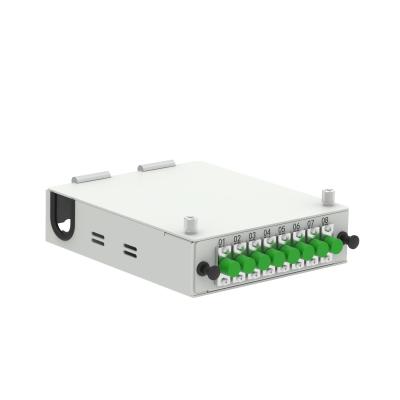 China Aluminum 8 Cores FC APC Type Fiber Optic Distribution Box for Network FTTH/FTTX Terminals for sale