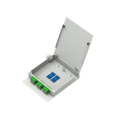 China Cold Rolled Steel Network ODN Power LC APC Type 12 Cores Fiber Optic FTTH Terminal Box for sale