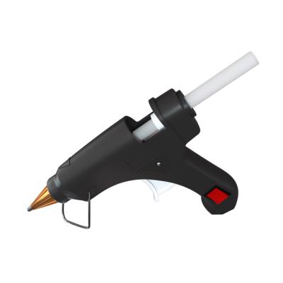 China Heat up quickly in 1.5 to 3 minutes Nozzle 20w High Temperature Insulated Black Melt Hot Glue Gun with Glue Stick for sale