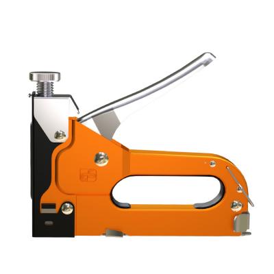 China Heavy Duty High Quality 3 Oranges In 1 Manual Staple Gun Tacker For Wood for sale