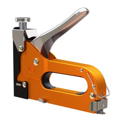 China Heavy Duty Strong Orange Color 3 In 1 Upholstery Nail Steel Blanking Guns 4 8 Mm Staples For Wood for sale