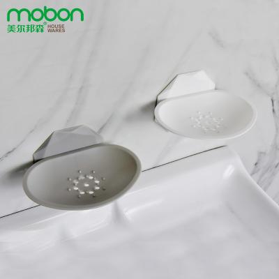 China Modern Wall Mounted Flowing Soap Box Bathroom Draining Rack Minimalist Creative Bathroom Unperforated Soap Tray Soap Rack for sale