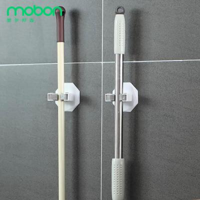 China Modern No Hole Broom Punch Clips No Traces No Nails Wipe Holder Bathroom Hanging Mop Holder Toilet Wall Mounted Wipe Storage for sale