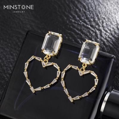 China 2022 New Arrivals 14K Lead Free Gold Plated Cadmium-Nickel Zircon Crystal Earrings Jewelry For Women Designer for sale