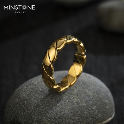 China 2022 New JEWELRY 9K 10K 14K 18K 24K Real Gold Plated Ring Real Platinum Matt Gold Matt Silver Antique Gold TRENDY Antique for sale