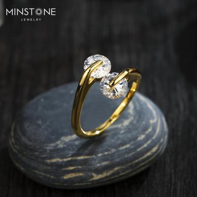 China 2022 New Trendy 18K Gold Filled High Quality Hypoallergenic Zircon Gold Rings For Women Victorian Memorial Jewelry Gold Plated Jewelry for sale