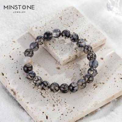 China 2022 New MINSTONE Romantic Jade Jewelry Natural Jade Gemstone Bracelet For Inspired Jewelry for sale