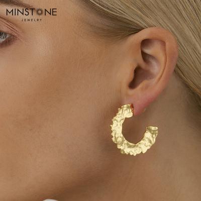 China 2022 new high quality FASHIONABLE designer 14K 18K 24K gold plated brass cc weigh 7g earrings MINSTONE jewelry commemorative JEWELRY for sale