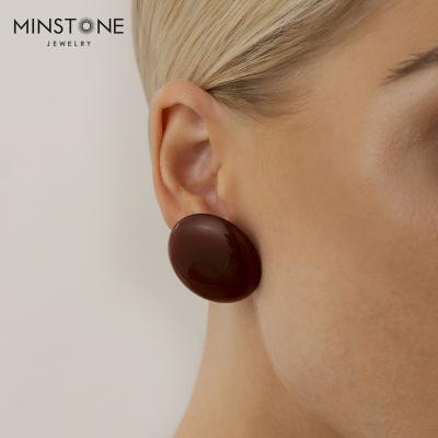 China Natural Unique Hypoallergenic Agate TRENDY Stone Design For Women Gold Filled Earring Girls Vintage Victorian Memorial Jewelry for sale