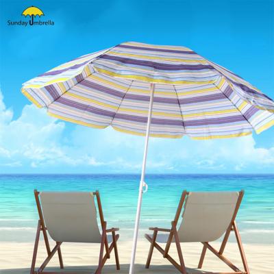 China Minimalist SUNDAY Stripe Beach Umbrella for sale