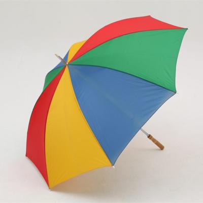 China Promotional Custom Minimalist SUNDAY Golf Umbrella With Wooden Handle for sale