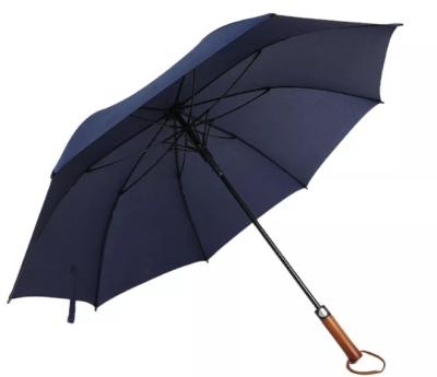 China All In The 1 SUNDAY 27 - Inch Long Handle Golf Fiber Automatic Umbrella Large Full Straight Rod Wooden Handle Umbrella Gift Umbrella for sale