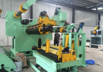 China Pneumatic Cylinder Pressing Coil Strip Uncoiling Machine With Loading Coil Car for sale