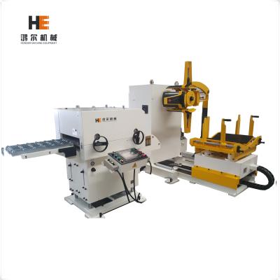 China Stainless Steel Uncoiler,Straightener, NC Servo Feeder,3 In 1 Machine With Delta Touch Screen for sale