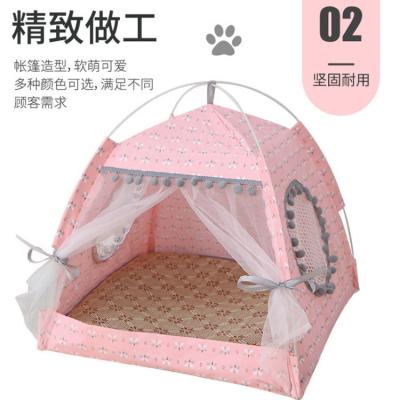 China Removable and washable folding nest of the dog's nest of the net red manufacturer of the small dog's tent of the nest of the washing of the mechanical cat summer winter pet cat for sale