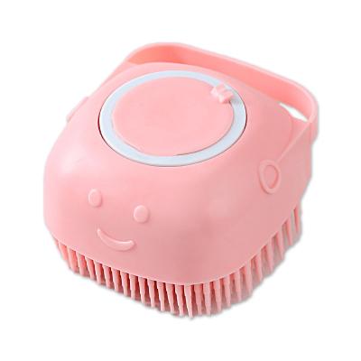 China Exclusive Detachable Cover Silicone Pet Grooming Border Supply Brush for Bathing Massage Brush Pet Bath Brush Comb for sale