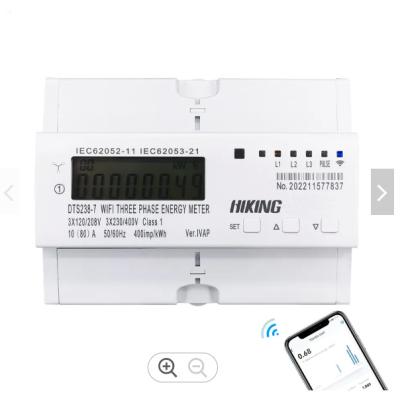 China DTS238-7 WIFI Tuya APP Three phase four wire Smart Bidirectional Energy Meter DTS238-7 WIFI IVAP for sale