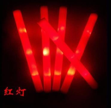 China Custom Foam LED Glow Foam Stick Cheap Led Stick Foam Night Running Use Led Flashing Cheering Stick 48*4cm for sale