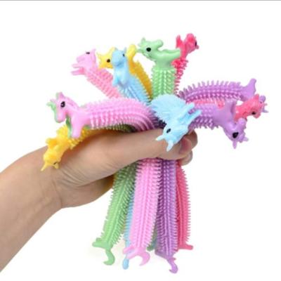 China 6 Pack Unicorn Stress Stretchy Strings Textured Noodles Anxiety Relief Toys for Kids and Adults Relaxing at HH-52698 for sale